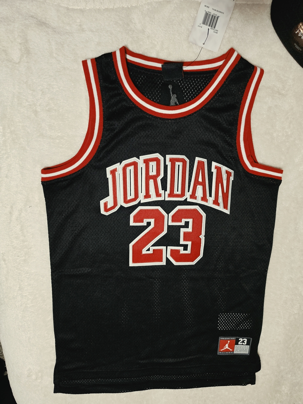 Authentic Nike Air Jordan 23 Black & Red Basketball Jersey NWT Size L